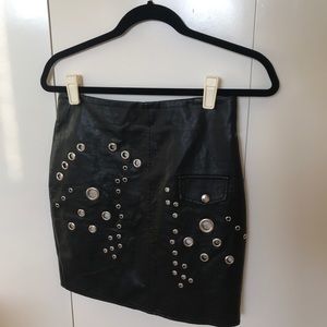 Black Leather Skirt